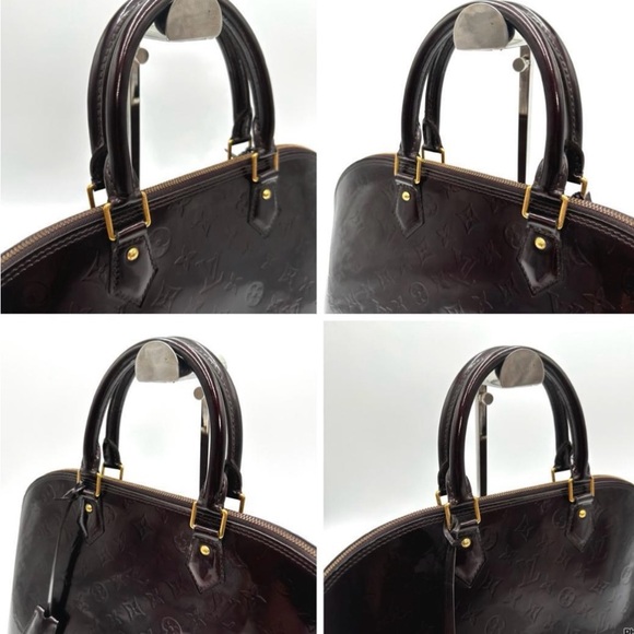 Louis Vuitton Amarante LV Logo Vernis Alma GM Satchel Handbag Shoulder Purse - Picture 6 of 16